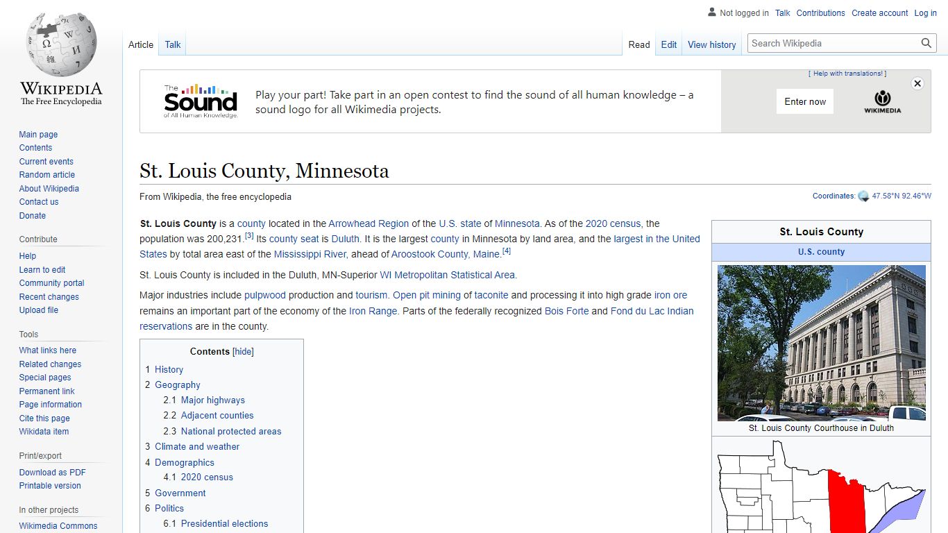 St. Louis County, Minnesota - Wikipedia