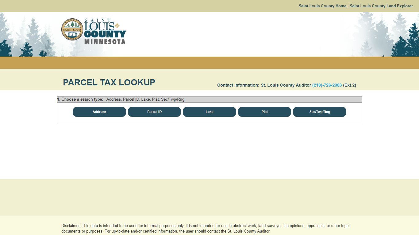 Home Page - St. Louis County Parcel Tax Lookup